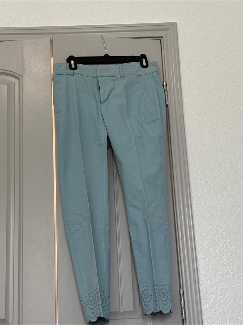 LOFT Light Blue Cropped Ankle Pants